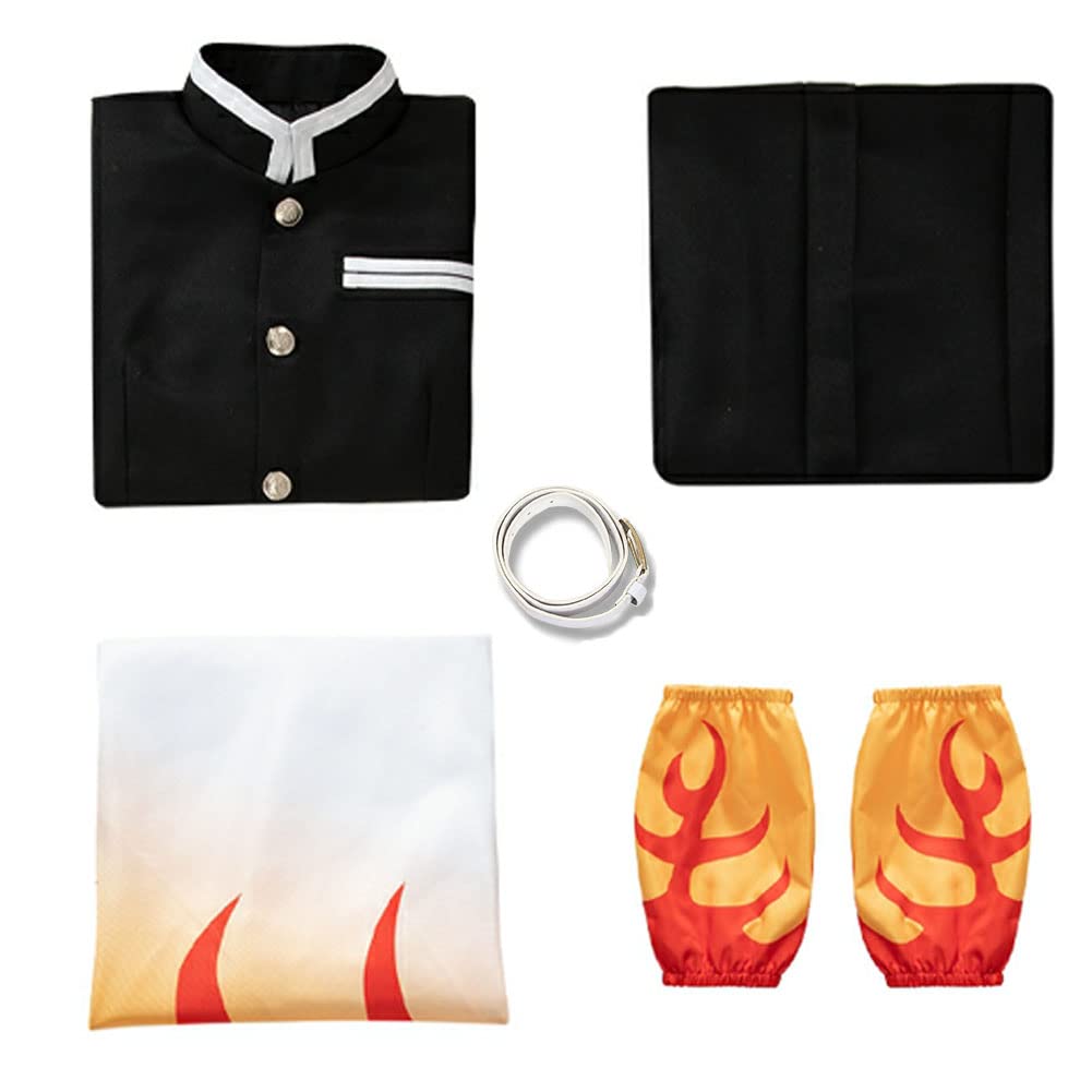 Oikawa Rengoku Cosplay Costume Rengoku Outfits Anime Uniform Kimono Full Set with Wig (S, RENGOKU(wig))