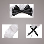 C-ZOFEK Women's French Maid Headband Ribbon Lace Kawaii Headwear Headpiece for Halloween Christmas Costume