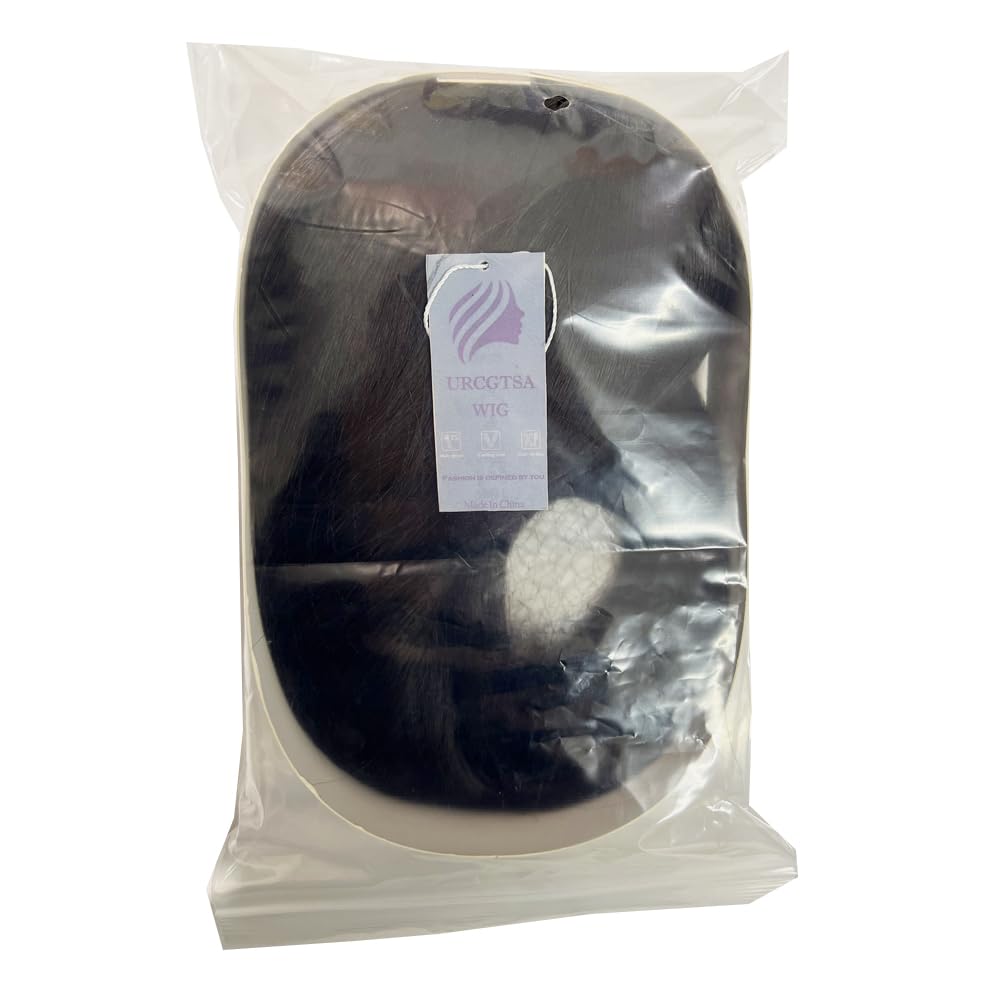 URCGTSA 22 Inches long Hair Wig for Women Black Synthetic Hair Natural Long Straight Wig With Bangs Party Cosplay Wig for Girl (Black brown)