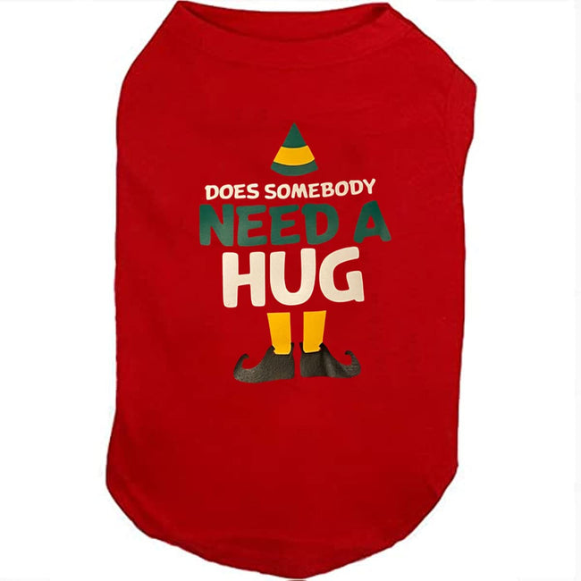 SUEOSU Christmas Dog Shirts for Pet Clothes Soft Breathable Puppy Shirts Printed Pet T-Shirt Puppy Dog Christmas Cosplay Xmas Pet Apparel for Small Medium Large Dogs and Cats (Large, RED-1) Hover Image