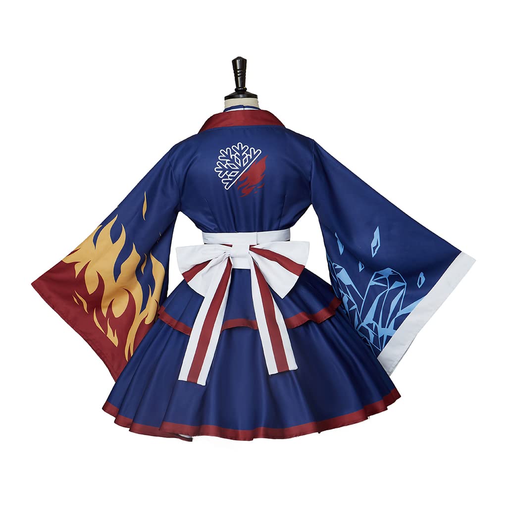VintageCos Anime Hero Kimono Dress Outfit Midoriya Izuku Costume Katsuki Cosplay Froppy Costume for Women