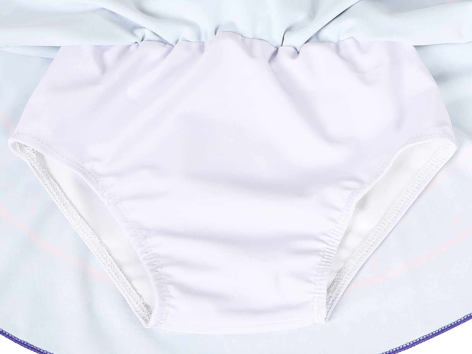 COTRIO Princess Bathing Suit for Girls Princess Swimsuit Girl Floral Ruffle 2 Piece Bikini Set Swimming Suits Off Shoulder Beach Swimwear Size 6 (5-6 Years, Blue)