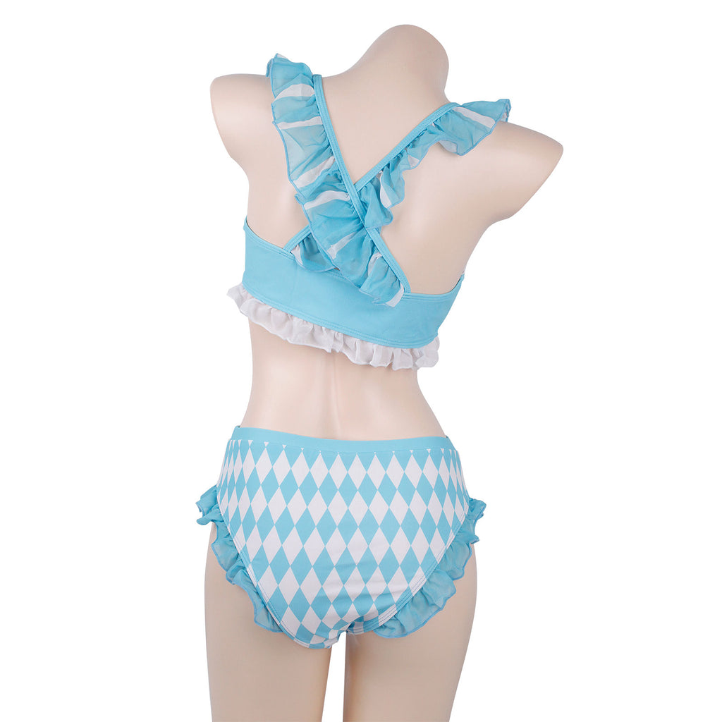 Women One Piece Swimsuit Bathing Swimwear Bodysuit Goth Cute Style