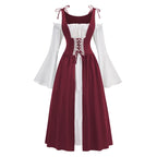 YTWS Renaissance Witch Vampire Pirate Costume Dress for Women Viking Victorian Goth Elf Fairycore Halloween Party Cosplay