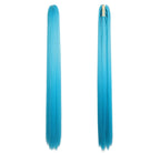 MapofBeauty 47"/120cm Fashion Long Straight wig Cosplay wig (Cyan Blue)