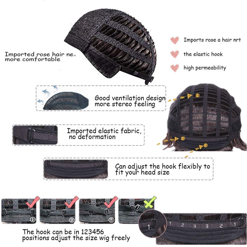 Kaneles Mullet Wigs for Men 80s Costumes Fancy Party Accessory Cosplay Halloween Wig (Light Brown)