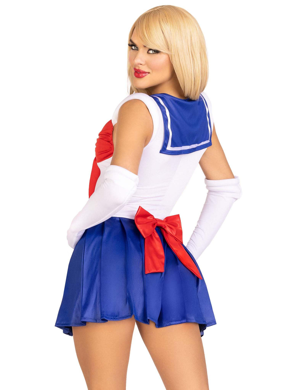 Leg Avenue Womens 3 Pc Sexy Sailor Halloween Costume, Bodysuit With Skirt, SMALL, Multicolor