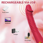 7.6 Inch Realistic Dildo Vibrator for Women，10 Powerful Vibration Modes for Clitoral and G-spot Stimulation, Waterproof Rose Adult Sex Toys for Women and Couples
