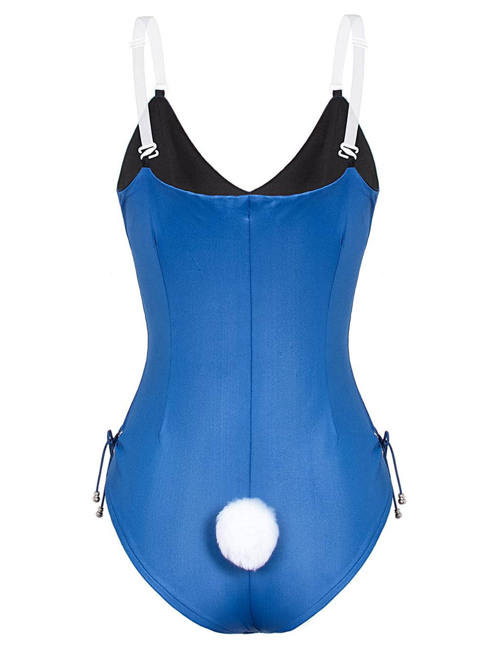 Womens Bunny Costume Girl Bodysuit Anime Role Costume senpai Cosplay Bodysuit One Piece stockings set（Blue M