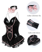 Nuoqi Black Womens Bunny Costume Bunny Girl Cosplay Suit Adult Halloween Outfit XXL