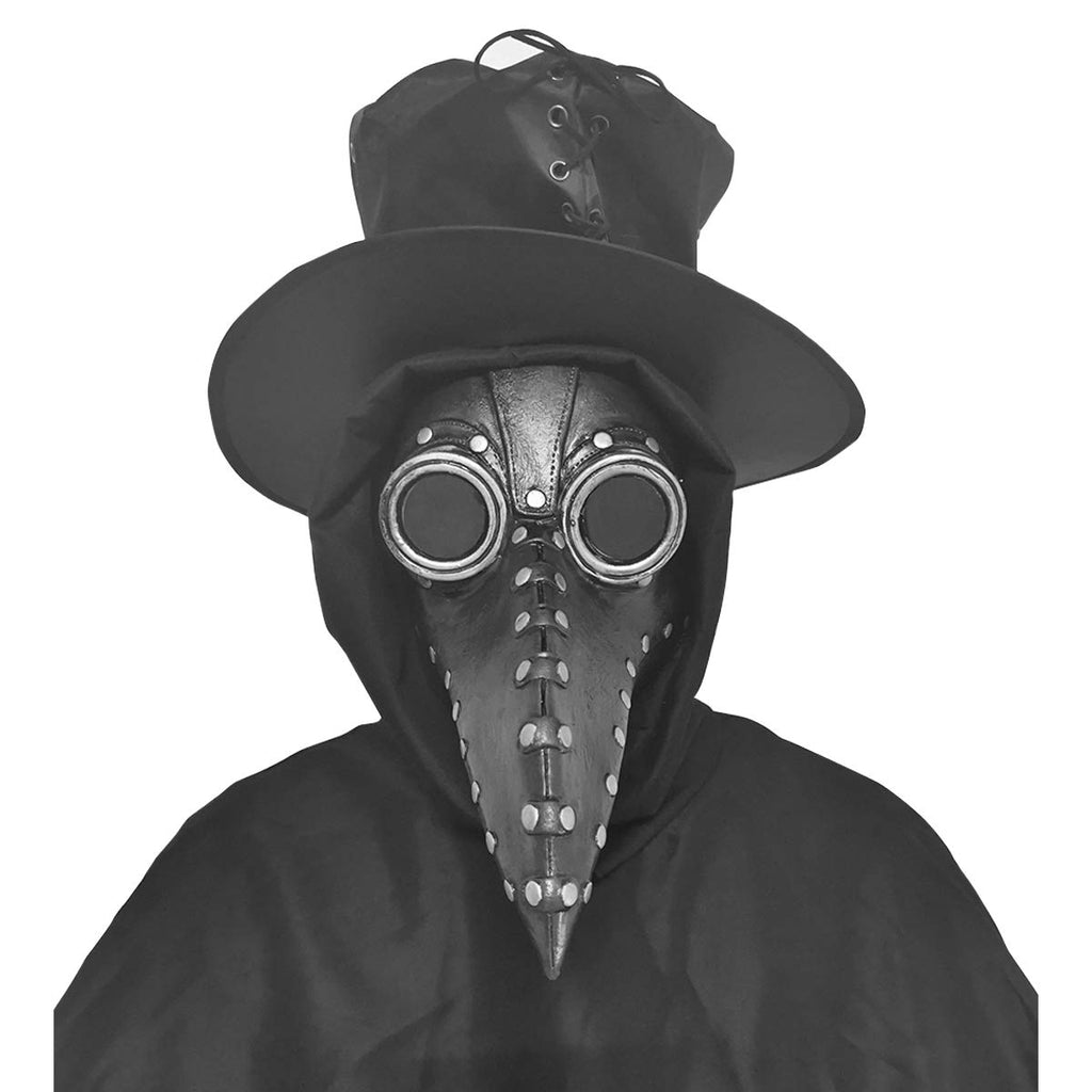 Stegosaurus Plague Doctor Bird Mask Long Nose Beak Cosplay Steampunk Halloween Costume Props Latex Material