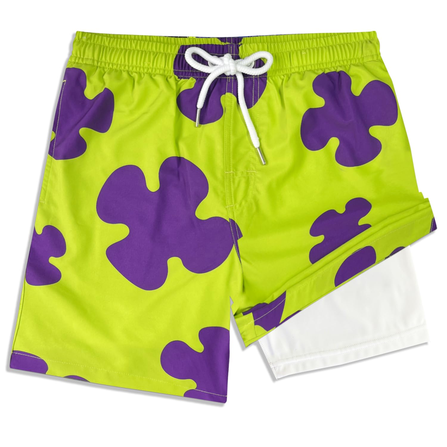 LUCOWEE Boys Swim Trunks Built-in Soft Shorts Lined no Chafe Swimming P Star Cosplay Bathing Suit Sandless Stretchy Functional Drawstring Quick Dry UPF 50+ Size 7 8