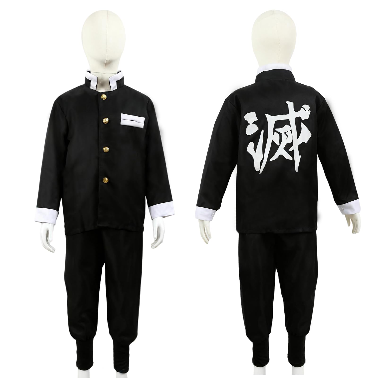 VZQI Halloween Cosplay Costumes Kamado Tanjir Kids Anime Kimono Halloween Green Cloak XXL