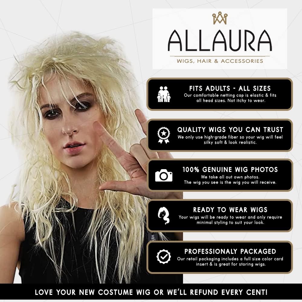 ALLAURA Compatible with Sonny Bono Wig – 60s 70s Men’s Short Brown Wig + Mustache for Hippie, Singer, TV Star, Cop, Detective Costumes – Liberty Duo, Limu & Doug, Uncle Rico, Retro Halloween Outfit