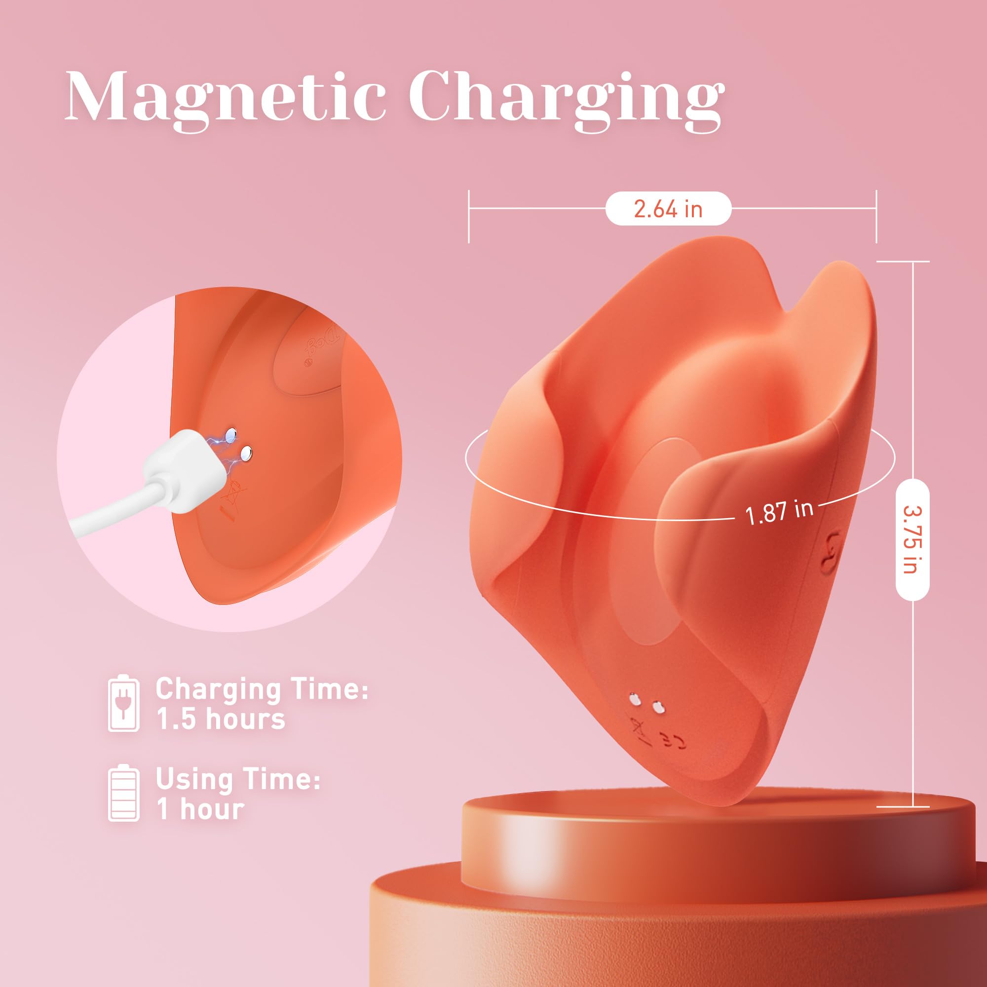 Tracy's Dog Lay-On Vibrator for Women - Palm Adult Sex Toys for Clitoral Nipple Stimulation, 7 Vibration Modes, Rechargeable & Waterproof, Discreet Mini Vibrating Bullet for Couples & Solo Play