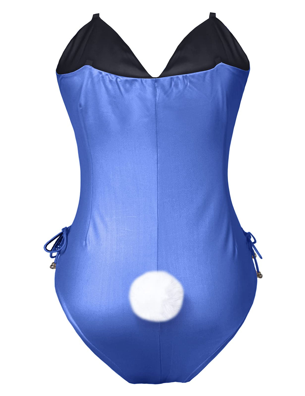 Womens Bunny Costume Girl Suit Senpai Cosplay Anime Role Costume One Piece Bodysuit Removable Padded with Stockings Set(Blue M)