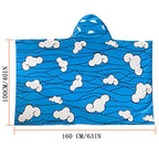 Juejuezi Hooded Wearable Blanket Hoodie Throw Blanket Cloak Cosplay Costume Shawl Wrap Nap Quilt 160x100 cm/63x40in(Blue,One Size)