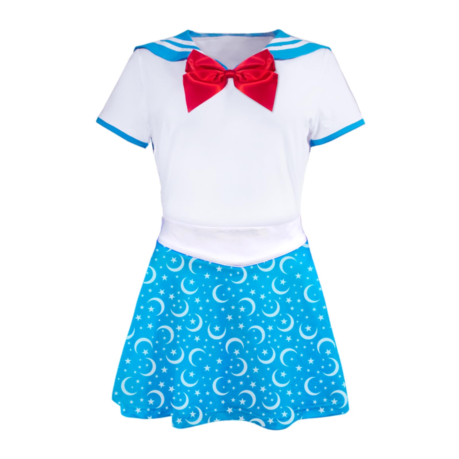 kiligspace Cotton Romper Onesie Pajamas Bodysuit Button Crotch Romper-Sailor Moon Onesie Skirt Set