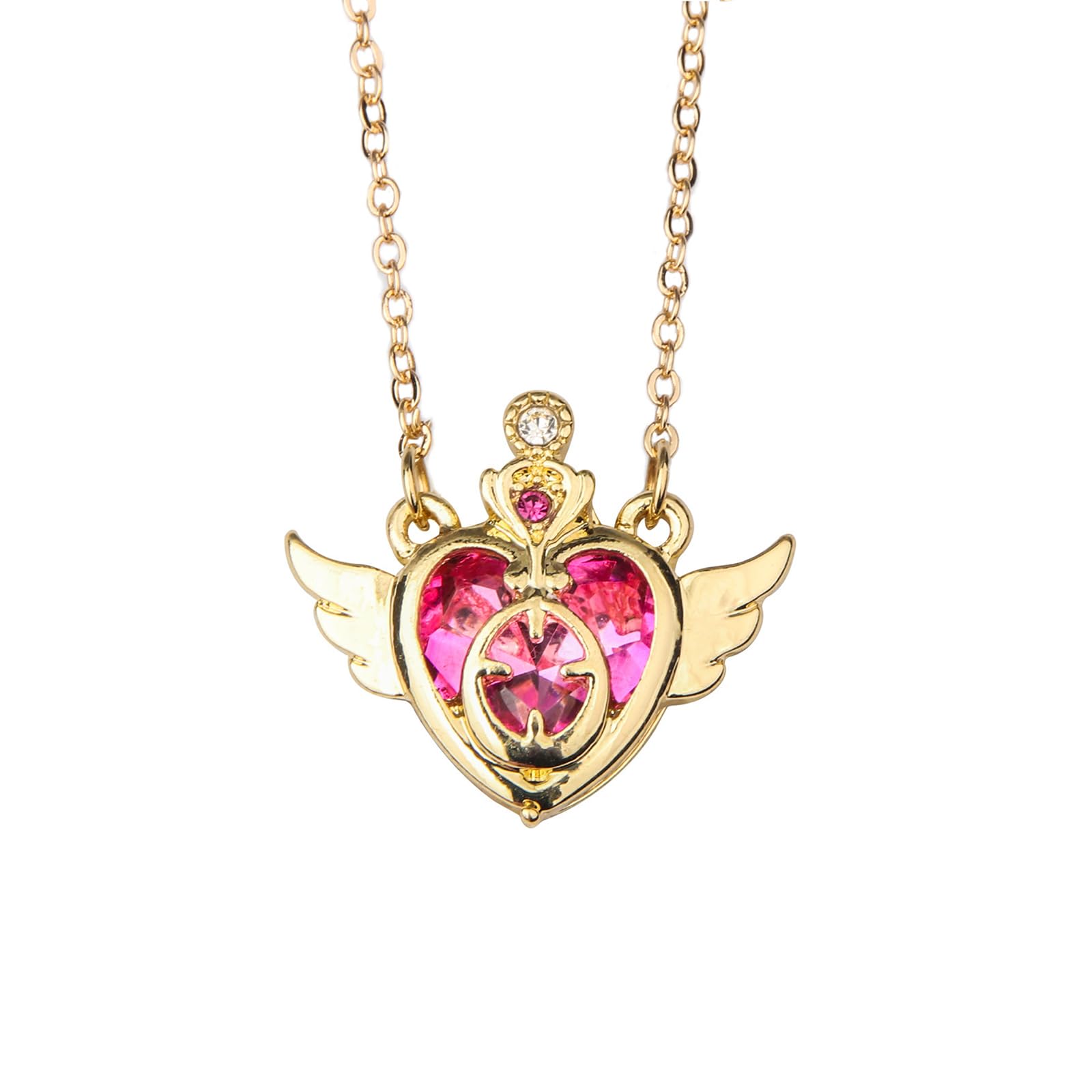 POYAMUSE Anime Guardian Star Pendant Necklace for Women Tsukino Usagi Cosplay Jewelry-heart