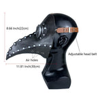 Stegosaurus Plague Doctor Bird Mask Long Nose Beak Cosplay Steampunk Halloween Costume Props Latex Material