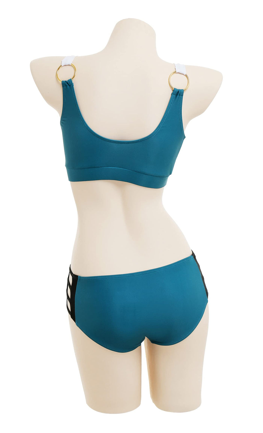 haikyuu Womens Bikini Swimsuit Anime Style Bathing Suit Japanese Cartoon Swimwear (Aqua Blue, X-Large)