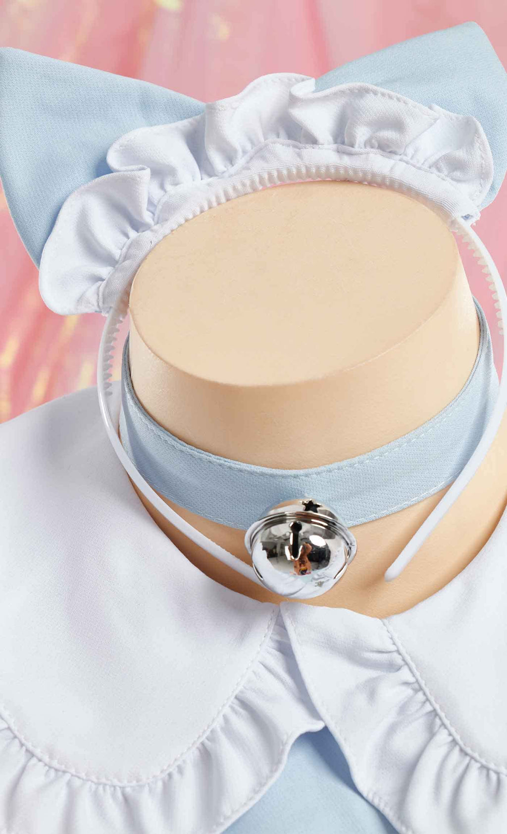 MEOWCOS Women's Maid Dress French Apron Kawaii Kitty Dress with Paw Embroidery Anime Cosplay Costume