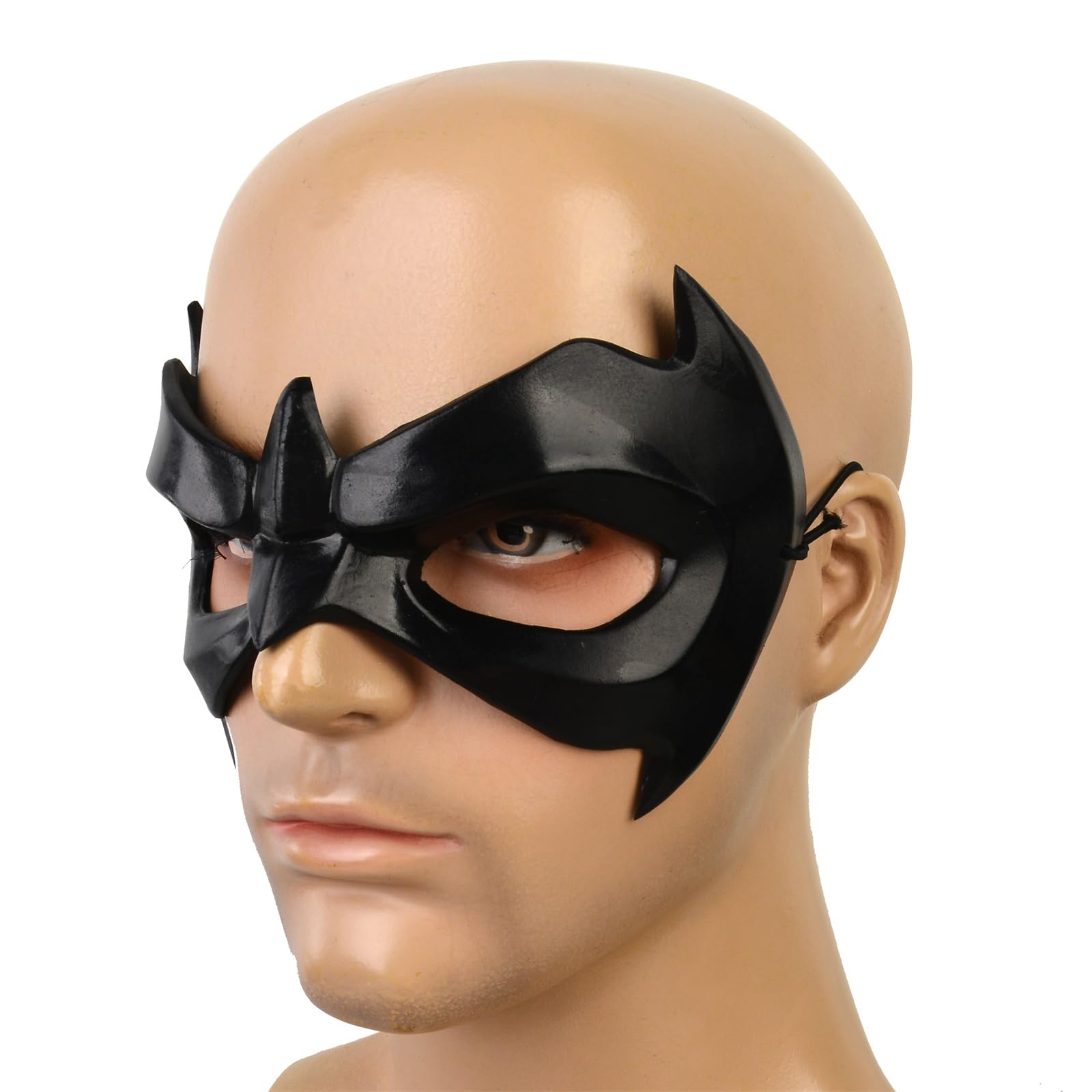 HOTTERCOS Black Eye Mask Superhero Masquerade Masks Halloween Costume Accessories For Party Cosplay