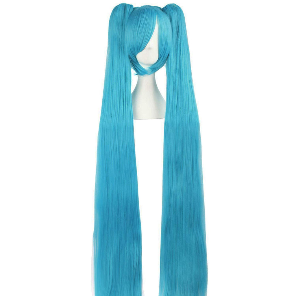 MapofBeauty 47"/120cm Fashion Long Straight wig Cosplay wig (Cyan Blue)