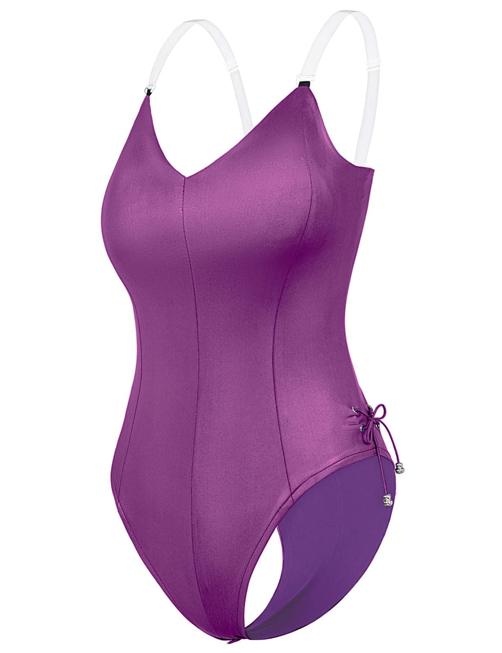 Womens Bunny Costume Girl Bodysuit Anime Role Costume senpai Cosplay Bodysuit One Piece stockings set（Purple L