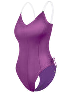 Womens Bunny Costume Girl Bodysuit Anime Role Costume senpai Cosplay Bodysuit One Piece stockings set（Purple L