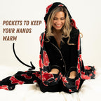 Franco Naruto Anime Akatsuki Cloud Bedding Super Soft and Cozy Wearable Hooded Throw Blanket, 70 in x 50 in (Official Licensed Product) Collectibles