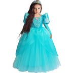 Girls Cinderella Costumes Halloween Princess Dress Up Fancy Birthday Party Ball Gown