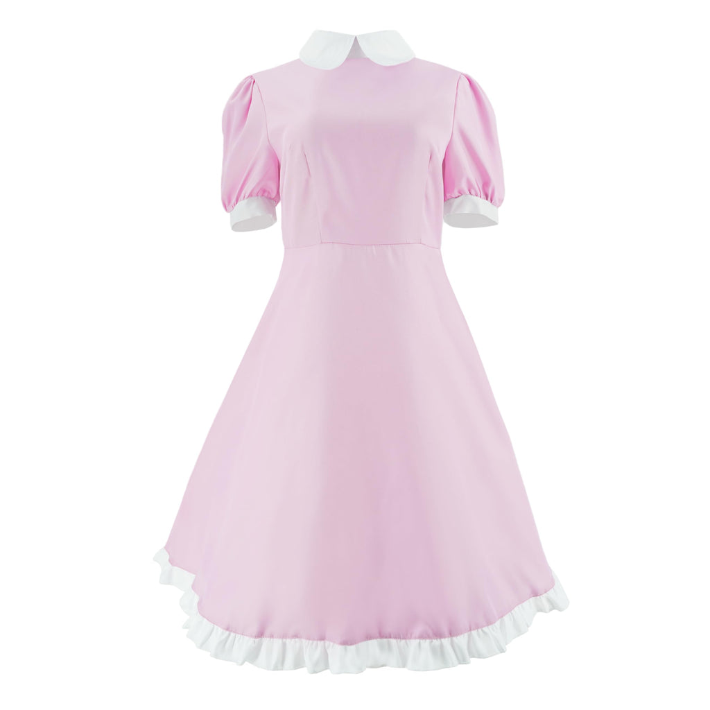 Tvnxdgl Alice Costume Women Wonderland Maid Outfit Anime Lolita Dress Halloween Cosplay Maid Apron Gloves Headband Socks Set L