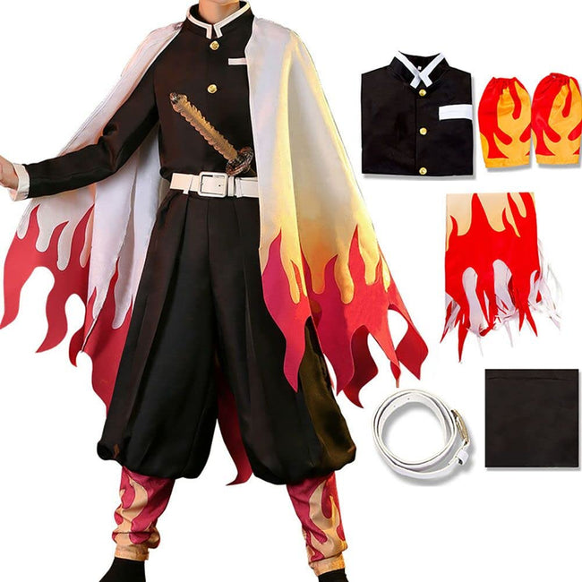 Tkieio Kochou Cosplay Costume Kochou Outfit Cosplay Kimono Outfit Uniform Costume Role Play Full Set(Red,S) Hover Image