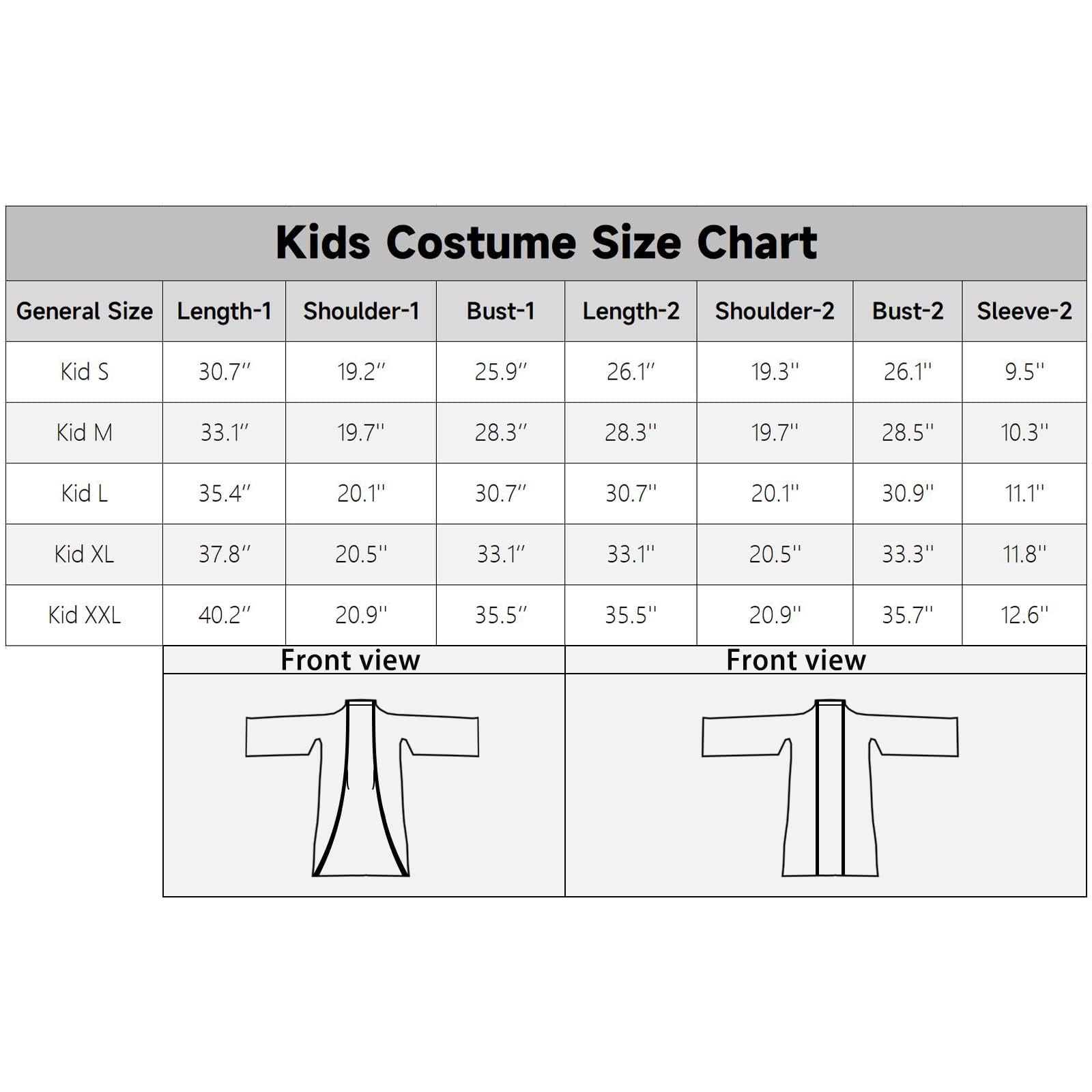 VZQI Halloween Cosplay Costumes Kamado Kids Anime Kimono Halloween Cloak M
