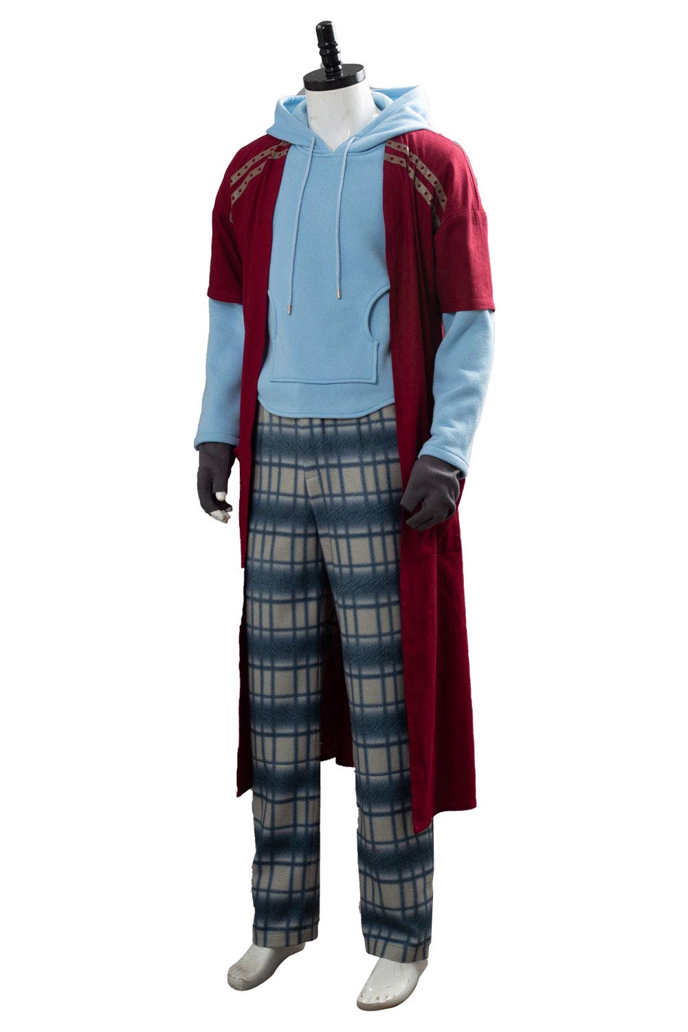 Pexlaxy Adult Mens Fat Cosplay Costume Casual Hoodie Suit Halloween Outfit Full Set,X-Large