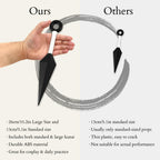 OOHGLITZ 11-Piece Anime Ninja Cosplay Kit, Ninja Kunai (10.2"+5.1"), Shuriken Ninja Stars (3.5") Set with Pouch for Anime Fans, Ninja& Martial Arts Props Black