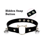 Cat Ears and Wolf Fox Animal Tail Cosplay Costume Faux Fur Hair Clip Headdress Halloween Leather Neck Chocker Set