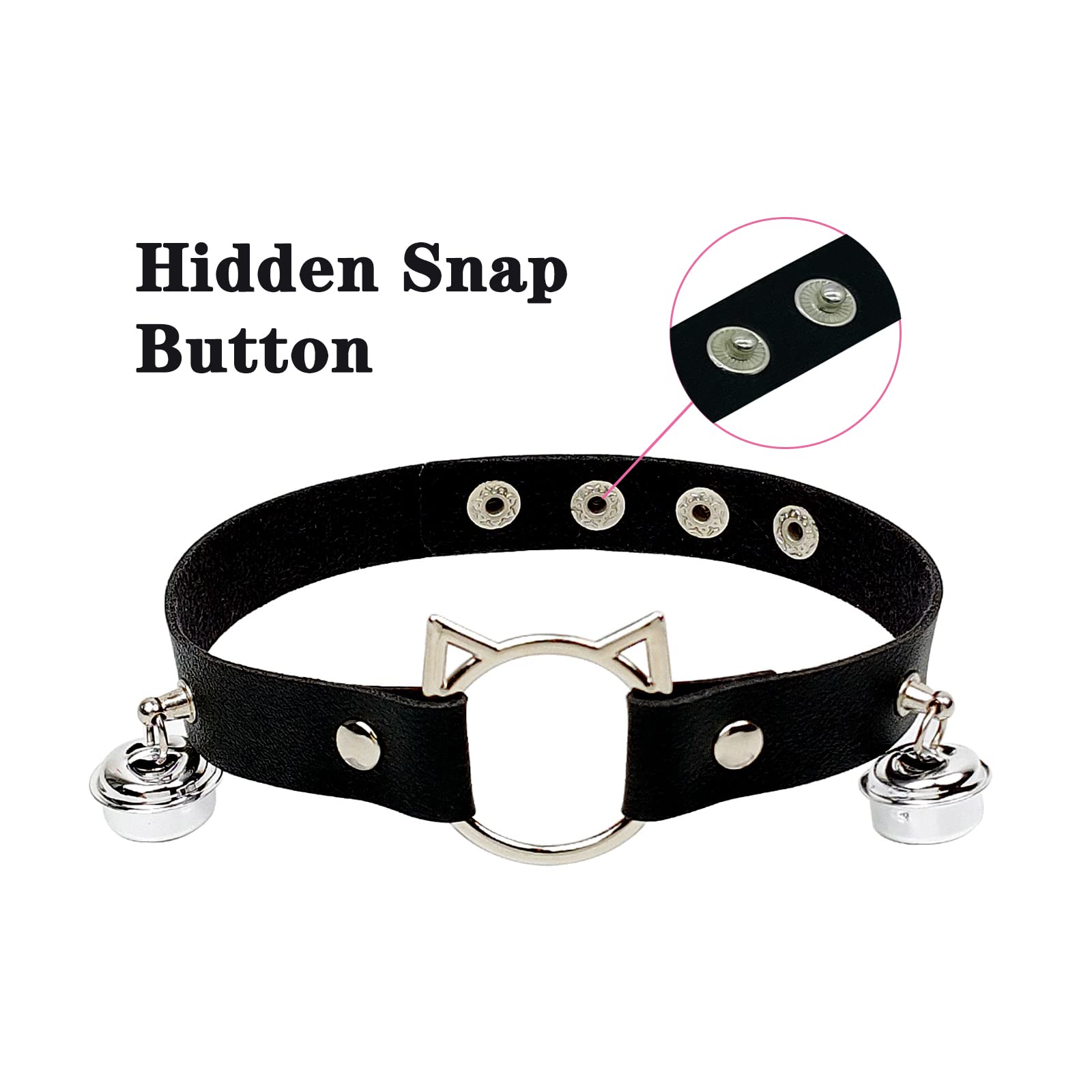 Cat Ears and Wolf Fox Animal Tail Cosplay Costume Faux Fur Hair Clip Headdress Halloween Leather Neck Chocker Set