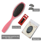 URCGTSA 22 Inches long Hair Wig for Women Black Synthetic Hair Natural Long Straight Wig With Bangs Party Cosplay Wig for Girl (Black brown)