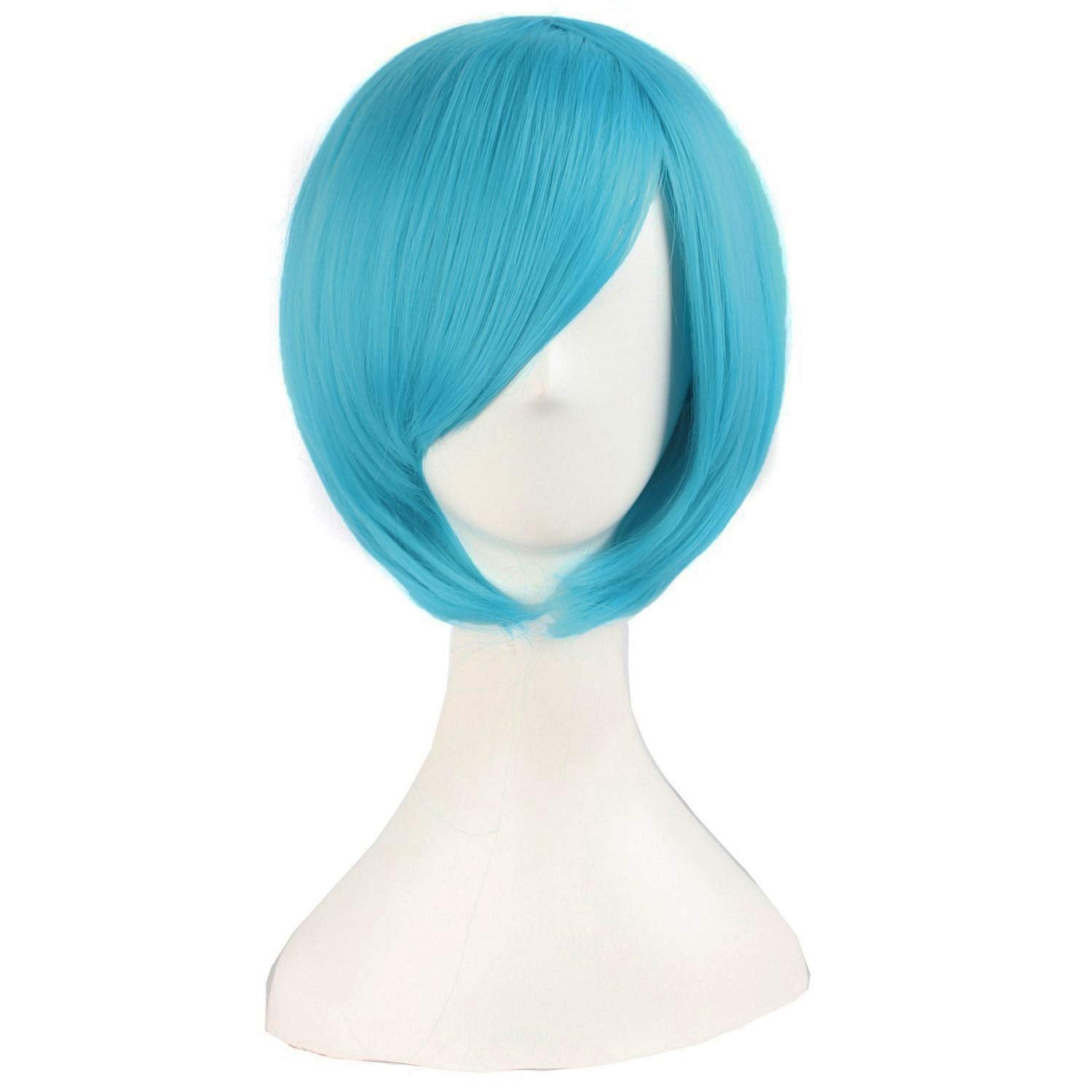 MapofBeauty 47"/120cm Fashion Long Straight wig Cosplay wig (Cyan Blue)