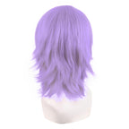 MapofBeauty 14 Inch/35 cm Short Cosplay Wolf Tail Synthetic Side Bangs Party Wig (Light Purple)
