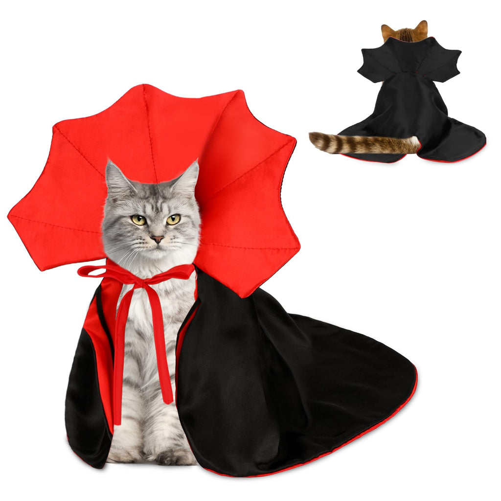 Rypet Cat Vampire Cloak Funny Dog Halloween Costumes Dog Mantle Apparel Pet Clothing Vampire Cape for Cat Puppy Small Dog