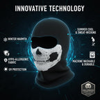 2025New Creepy Skull Balaclava Mask Ghost Skeleton Face Halloween Costume Cosplay Tactical Anti-UV Motorcycle Cycling Black