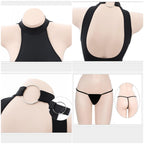 SINROYEE Women's Sexy Lingerie Nightshirt Uniform Sleeveless Sheer Sleepwear Anime Cosplay Temptation Nightdress Free Size (Grey)