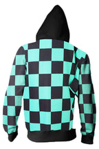 Baycon Anime Hoodies Cosplay Costume Zip up Jacket Sweatshirt Top (L, Kamado Tanjirou)