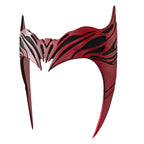 CAFELE Scarlet Witch Headpiece, 2021 TV Shows WandaVision Wanda Maximoff Red Resin Mask Crown Cosplay Halloween Costume Headwear for Adults