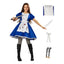 huashign Women's Lolita Maid Cosplay Costume Dress Bloody Apron Halloween Scary Costume