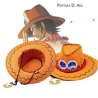 GK-O D Ace Cowboy Hat Costume Hats White Weard Pirates Regiment Ace Cosplay Fashion