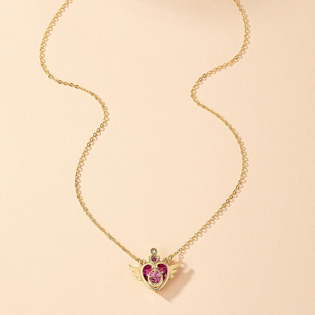 POYAMUSE Anime Guardian Star Pendant Necklace for Women Tsukino Usagi Cosplay Jewelry-heart